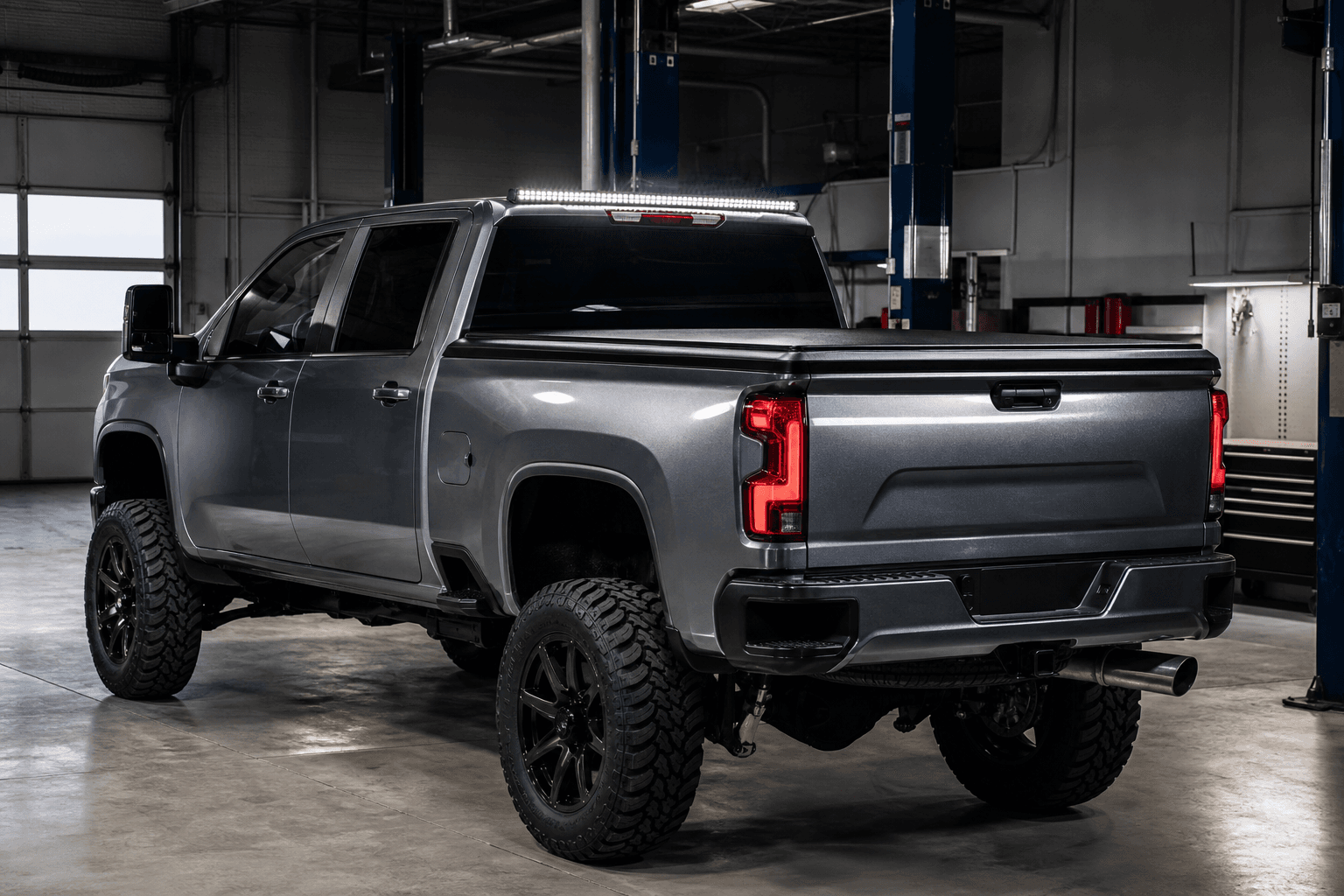 LED light bar & tonneau cover